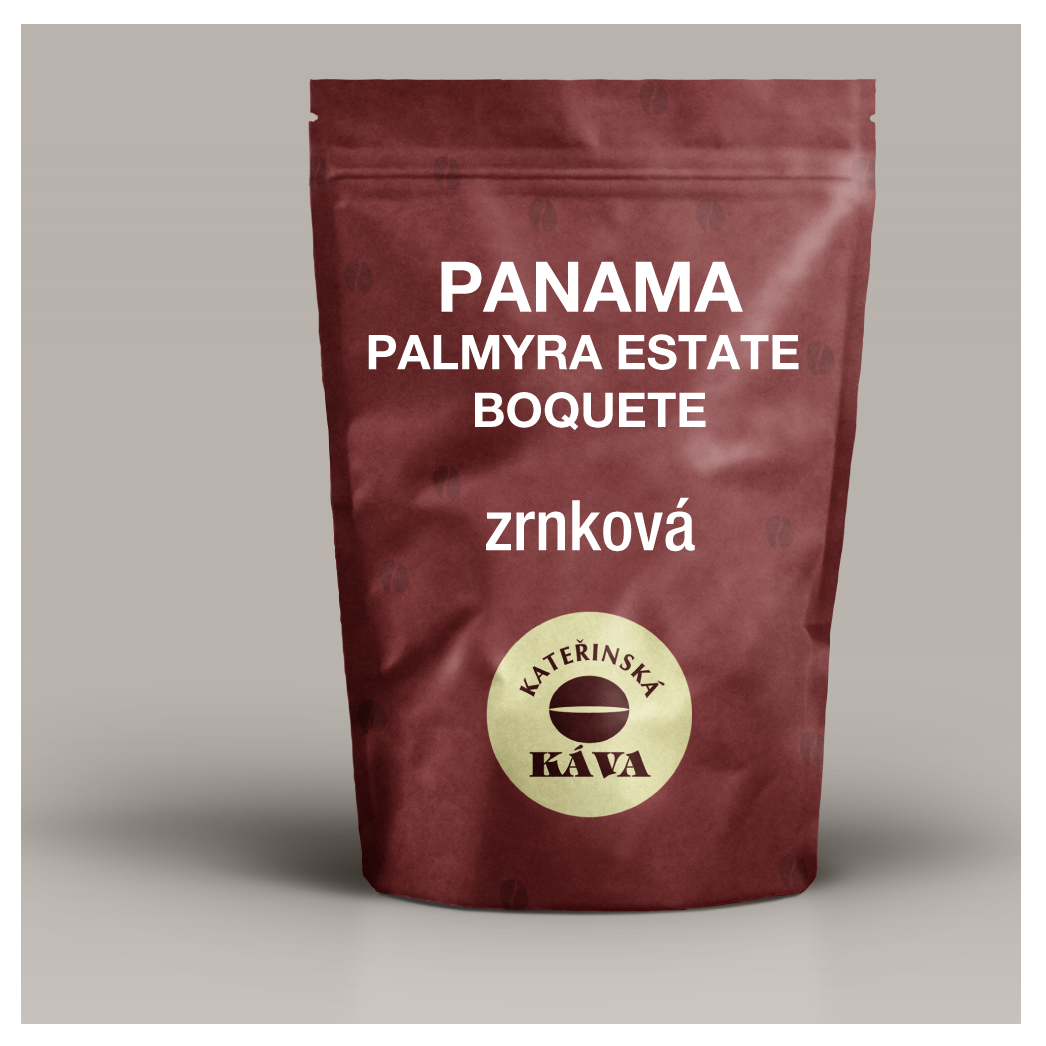 PANAMA PALMYRA ESTATE BOQUETE, odrůda CATUAI  (výběrová káva) – zrnková
